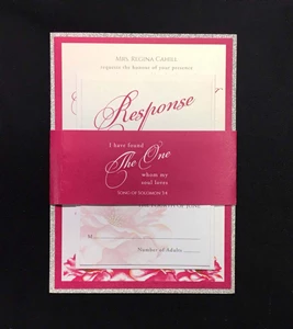 RED AND WHITE INVITE WEDDING